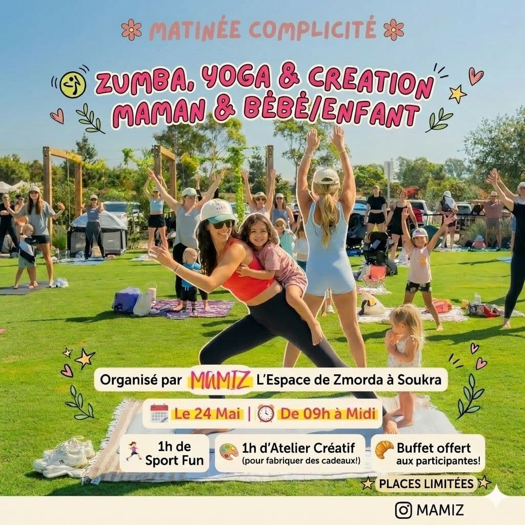 ✨ 🧘♀️ Atelier Yoga & Zumba Maman-Bébé/enfant - Espace Zmorda